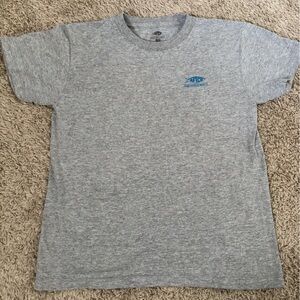 AFTCO Gray and Blue Short Sleeve Tee